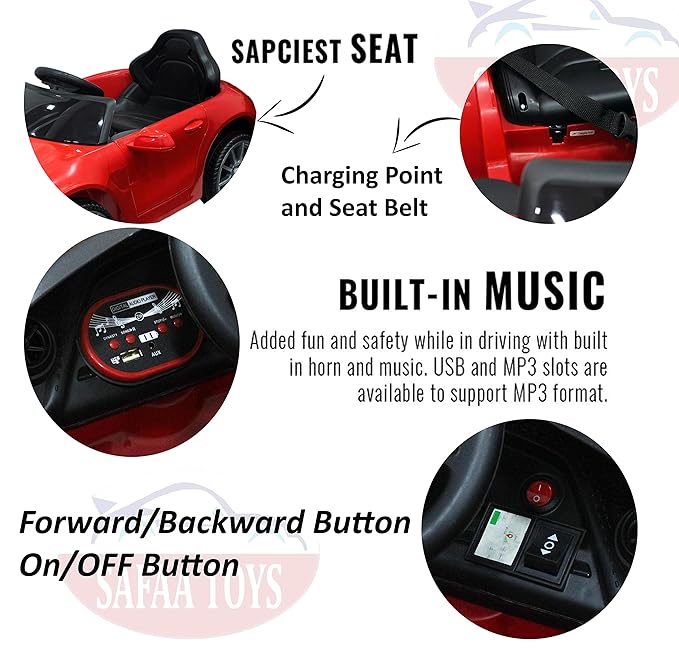 Power Wheel Electric Car for Kids – Luxury Ride-On with Music, Lights & Remote Control | Bacha Toys Pakistan