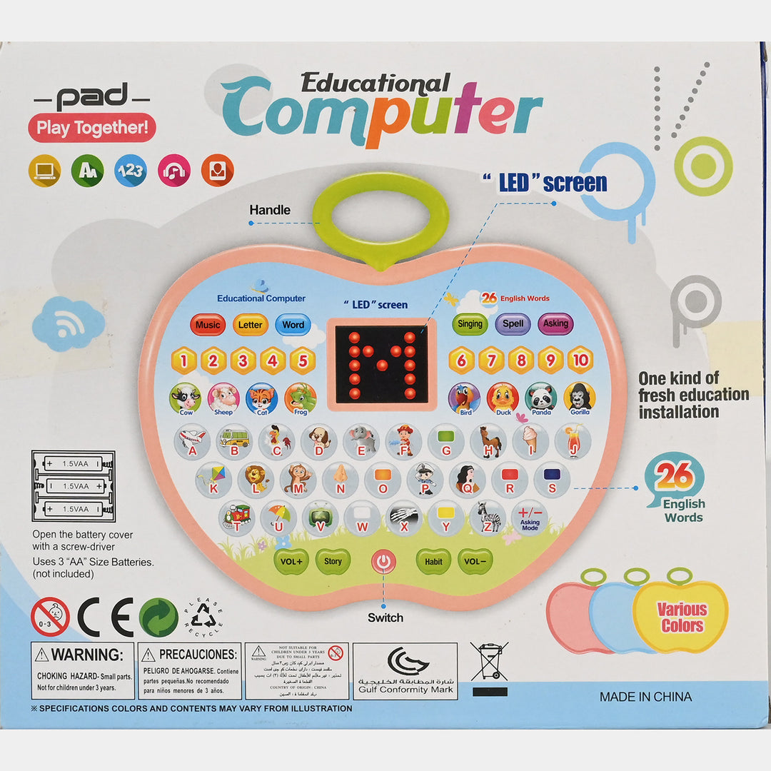 Sareen Smart Learning Tab – 26 English Words Educational Computer | Bacha Toys