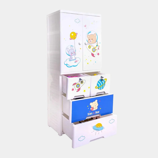 Kideez Wardrobe – Bear Space Print | Cute & Spacious Kids Storage | Bacha Toys