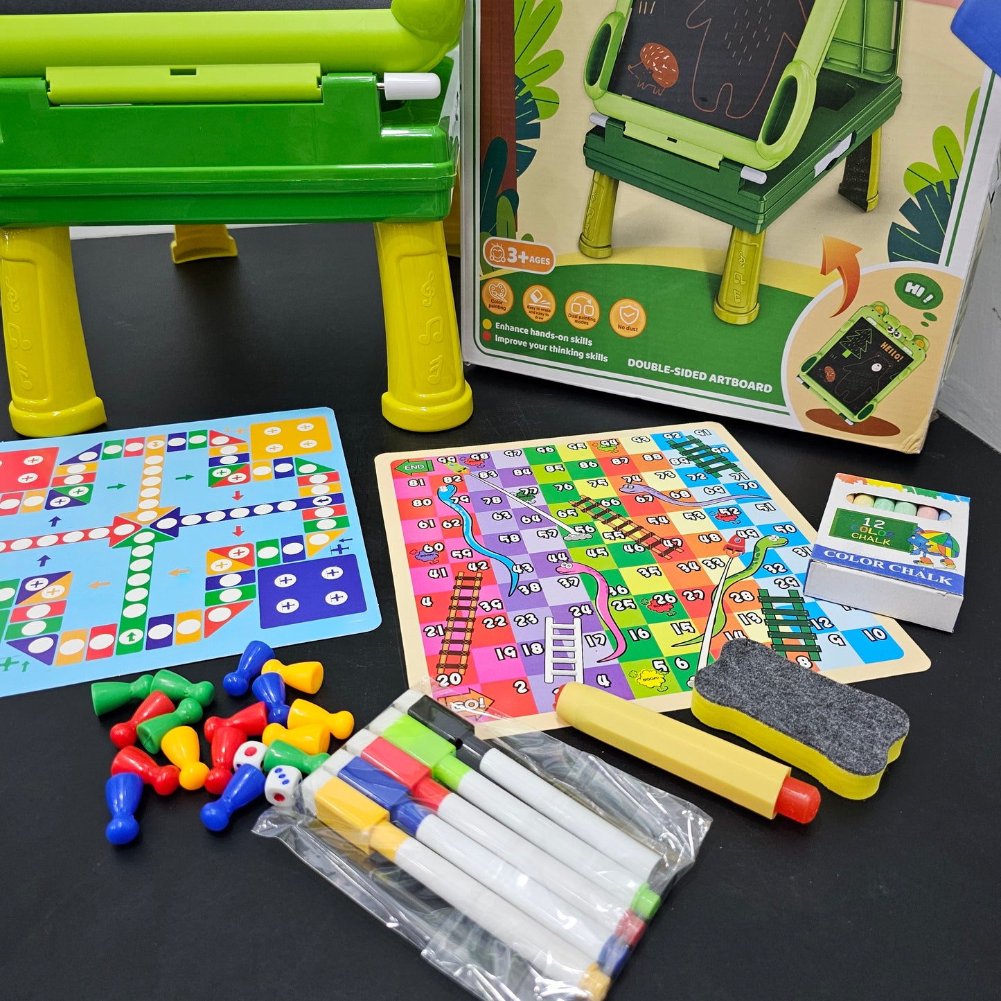 5-in-1 Drawing Board for Kids – Chalk, Markers & Magic Erase | Bacha Toys