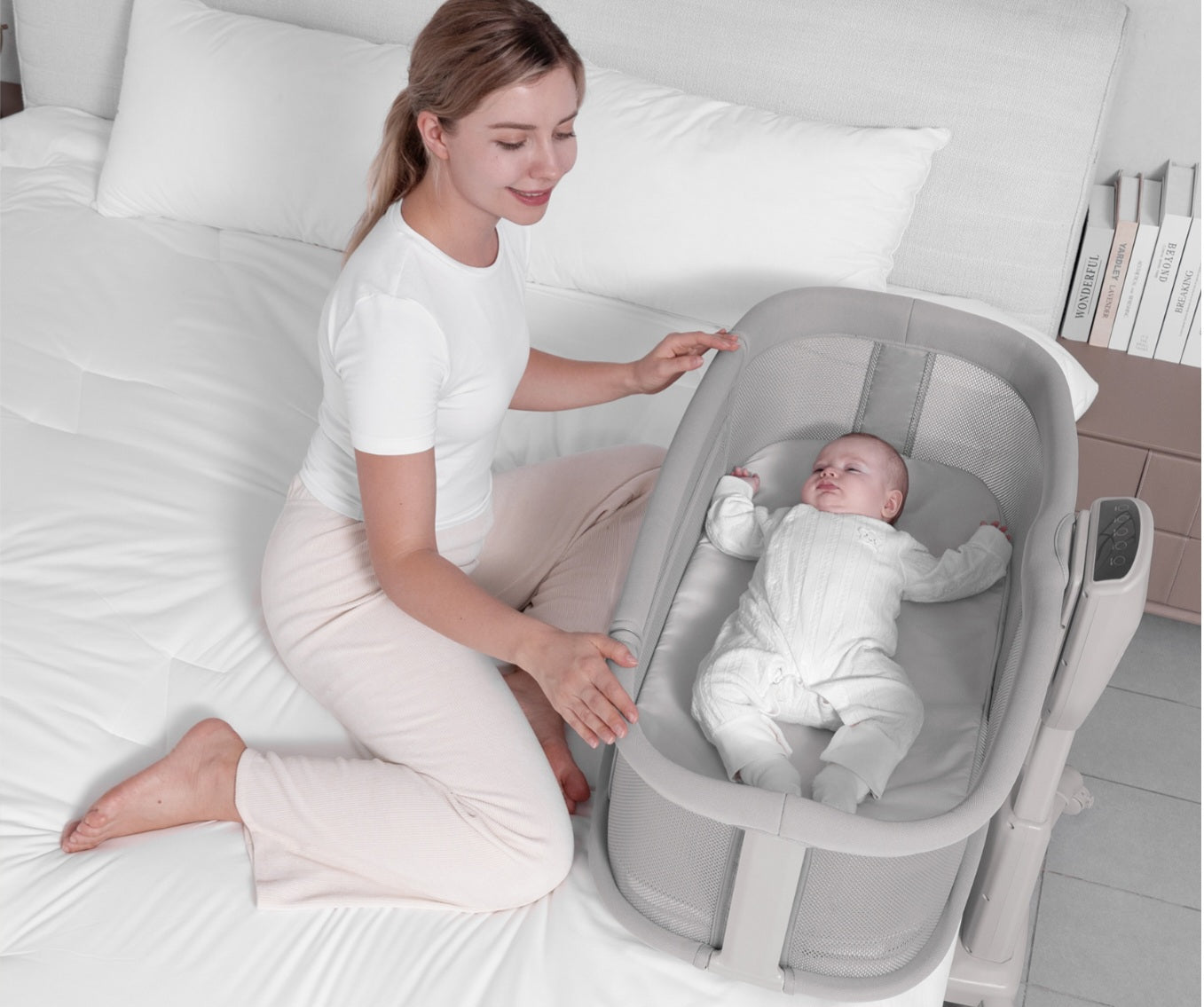 Dream Starlight Bedside Bassinet – 5-in-1 Smart Baby Bed for Sleep, Play & Comfort | Bacha Toys