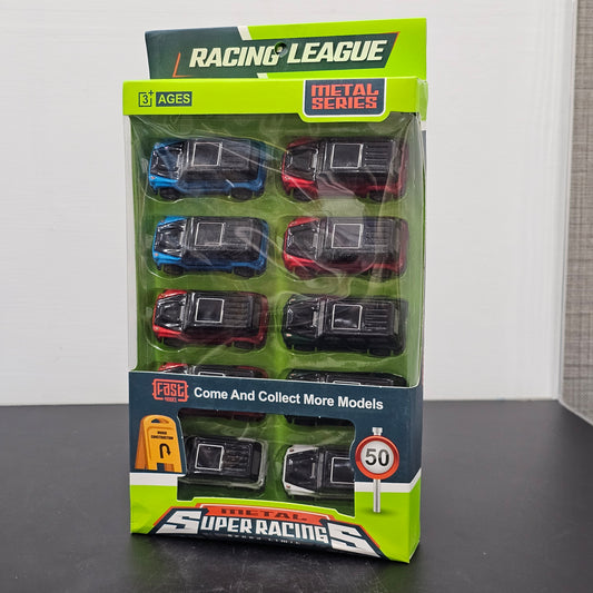 Metal Super Racing Cars – Pack of 10 Die-Cast Vehicles | Collectible Toy Cars for Kids | Bacha Toys