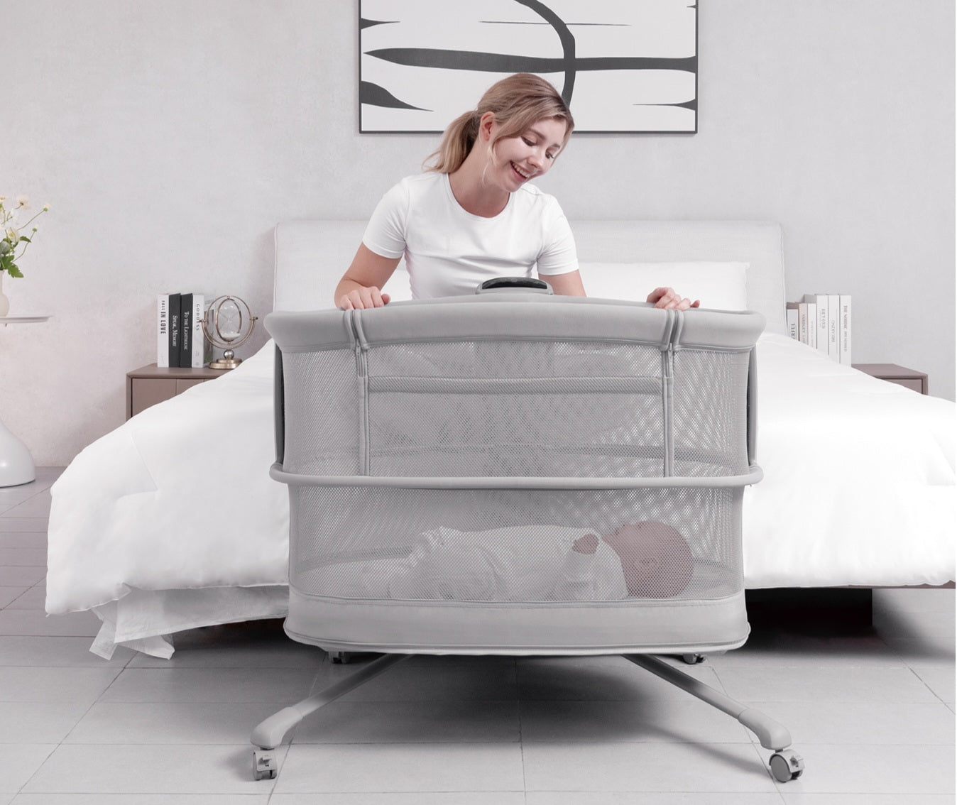 Dream Starlight Bedside Bassinet – 5-in-1 Smart Baby Bed for Sleep, Play & Comfort | Bacha Toys