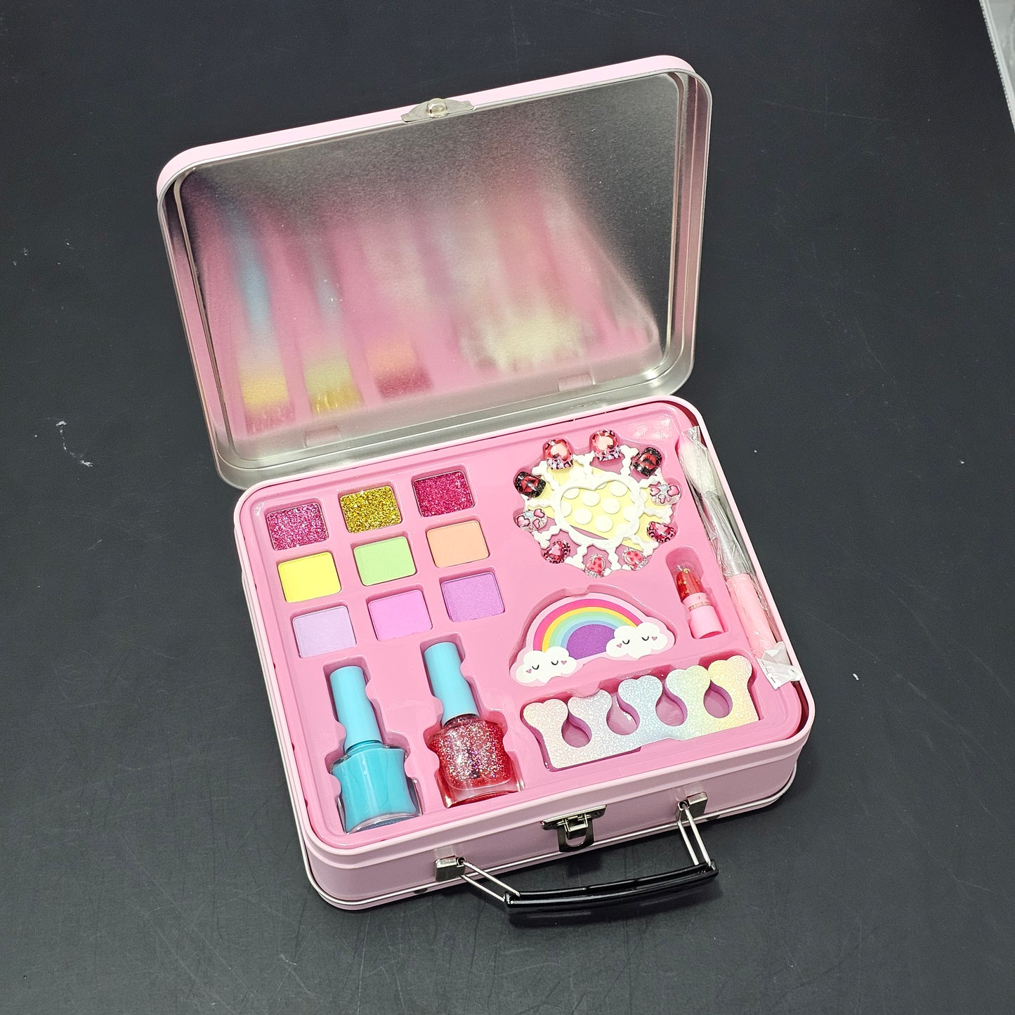 Fashion Makeup Kit with Iron Box – Stylish Beauty Set for Kids - Bacha Toys