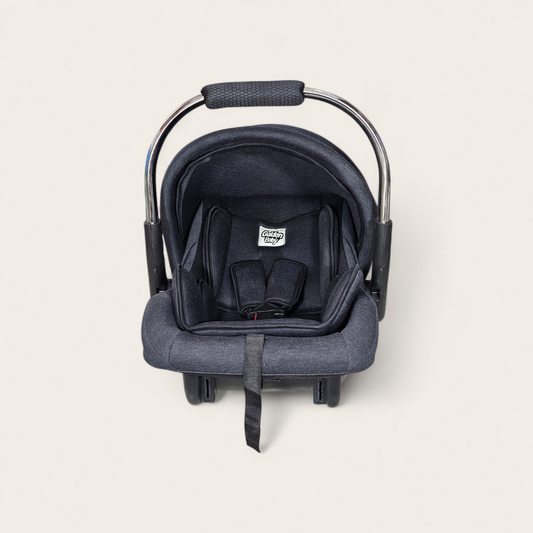 Baby Carry Cot with Soft Mattress – Steel Handle, Canopy & Safety Belt | Bacha Toys