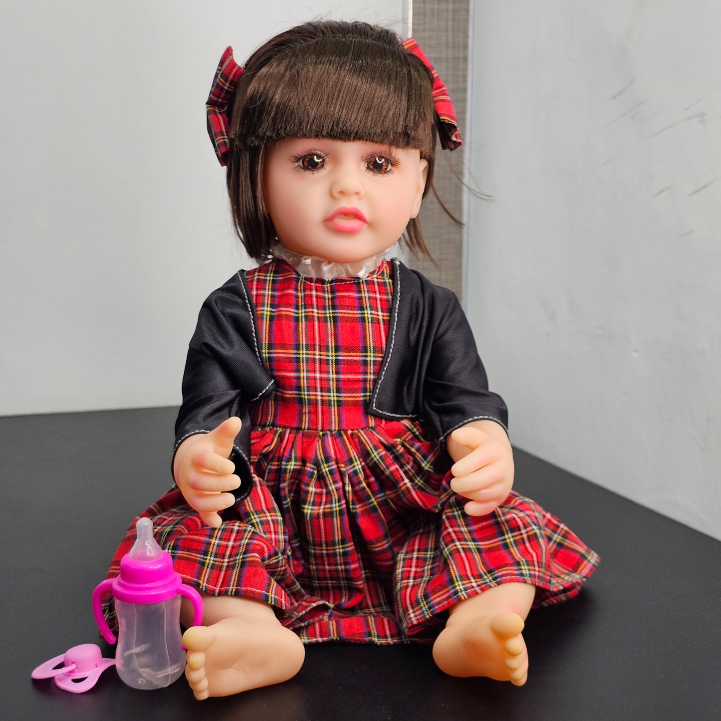 55cm Baby Silicone Doll – Lifelike Real Baby with Accessories | Bacha Toys