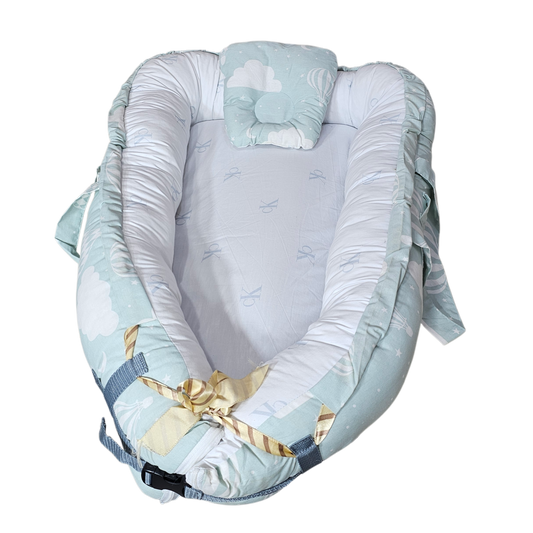 Baby Bedset with Rattles & Head Cushion – Cotton Fabric | Comfortable & Safe | Bacha Toys