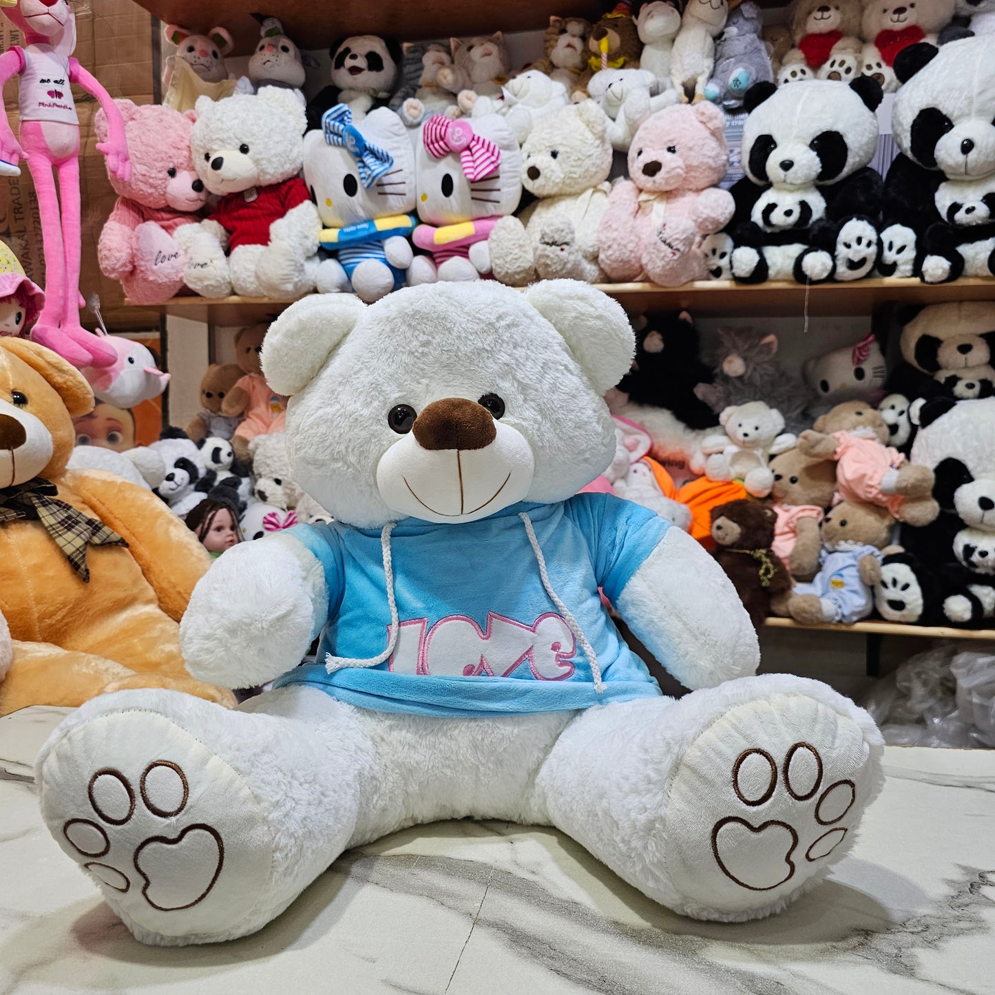 Blue Jacket Teddy Bear – 60cm Soft Plush Toy | Bacha Toys