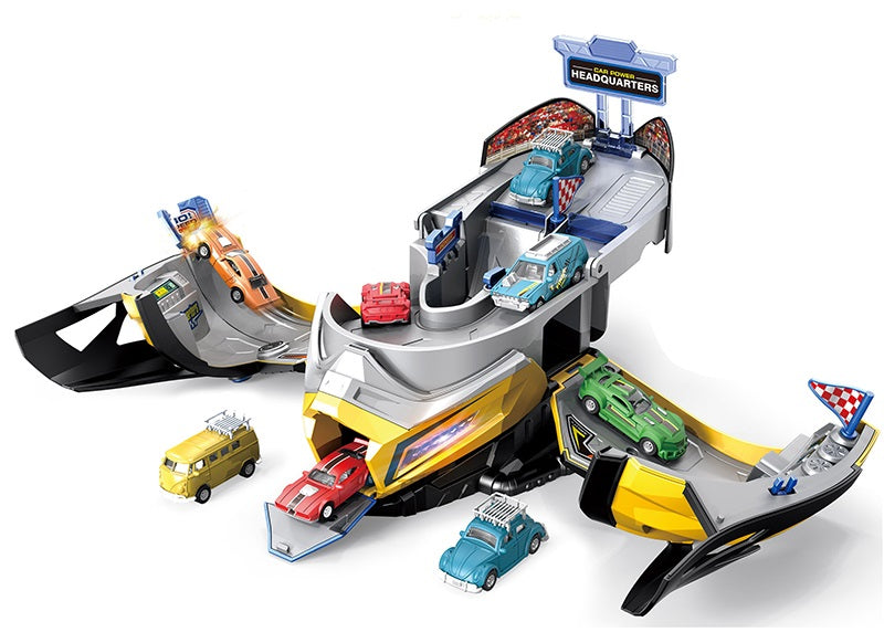 City Action Helmet Transformer – 2x Die-Cast Cars with Light & Sound | Face-Changing Rider Set | Bacha Toys