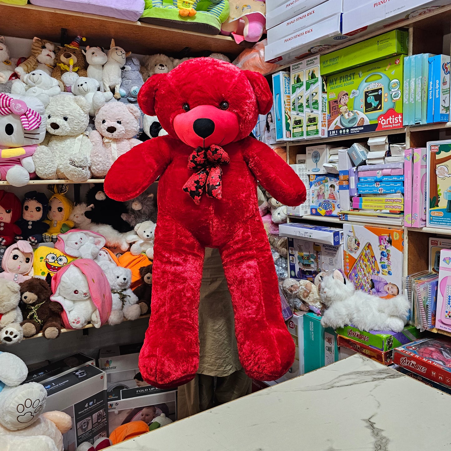 Giant Red Teddy Bear – 5 Feet Soft Plush Toy | Bacha Toys