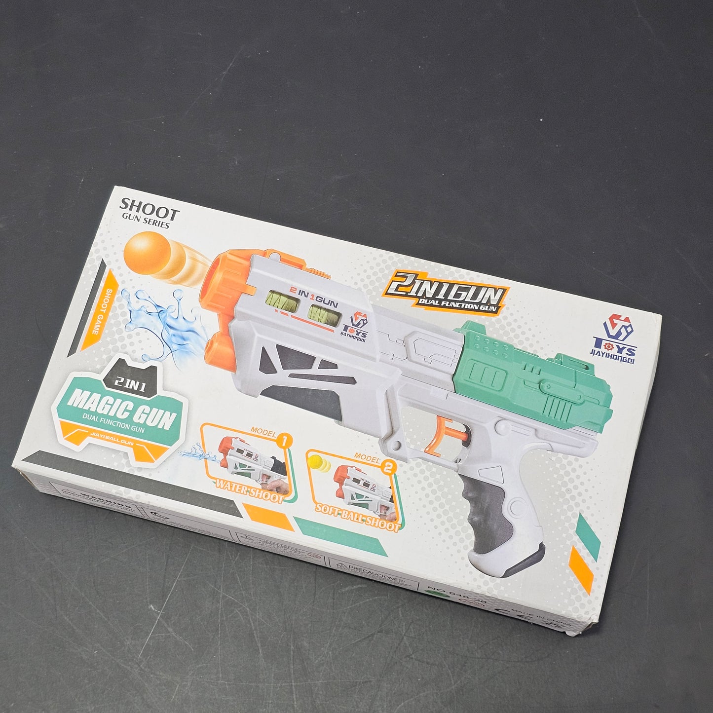 2-in-1 Magic Gun – Dual Function Water & Soft Ball Shooter for Kids | Bacha Toys