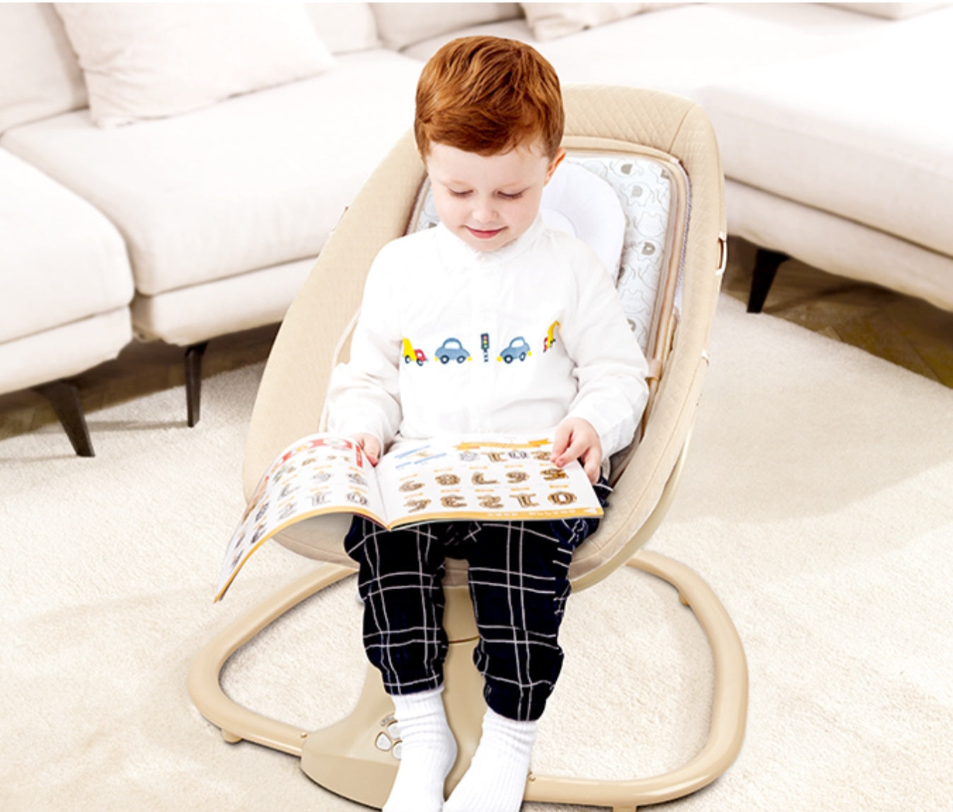 3-in-1 Deluxe Multi-Functional Bassinet – Smart Swing, Cozy Seat & Soothing Cradle | Bacha Toys