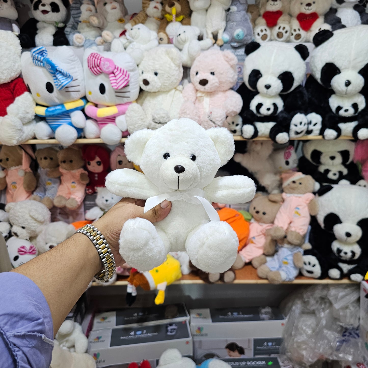 White Teddy Bear – 20cm Plush Toy | Bacha Toys