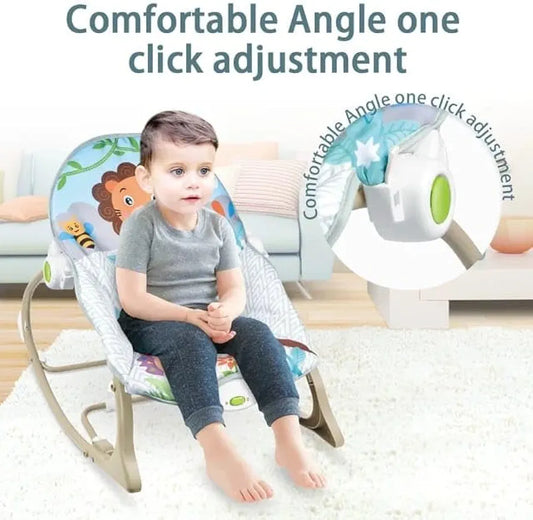 Baby Rocker – Infant to Toddler with Fold-Out Kickstand (0M+, 40 lbs / 18 kg) | Bacha Toys