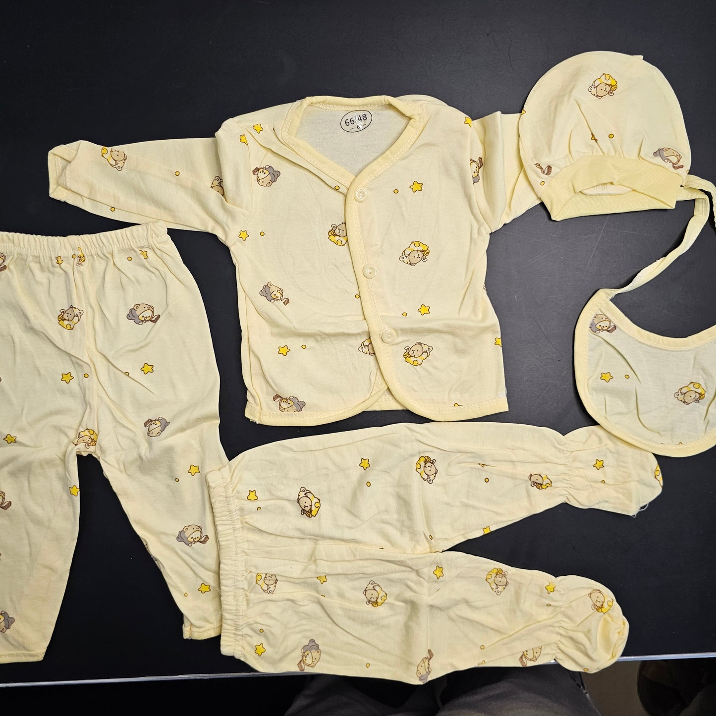 5 Pcs Lucky Star Luxury Baby Dress Set – Imported New Born Baby (Pink Colour) | Bacha Toys