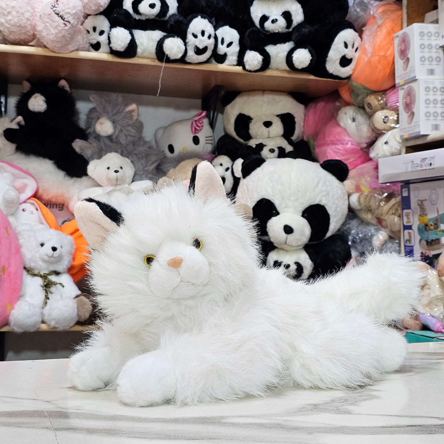 White Persian Cat Plush – 35cm Soft Toy with Sound | Bacha Toys