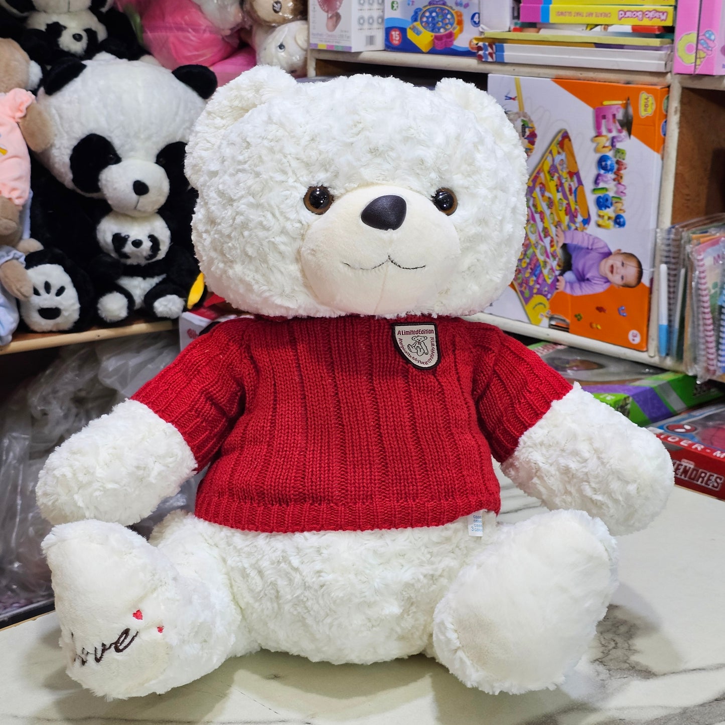 Sweater Bear – 50cm White Colour Soft Plush Toy | Bacha Toys