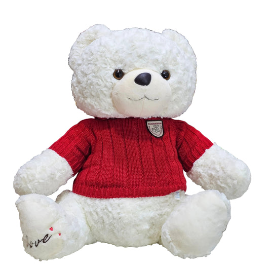 Sweater Bear – 50cm White Colour Soft Plush Toy | Bacha Toys