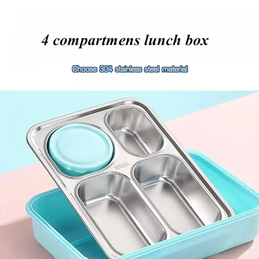 Individual-Seal Stainless Steel Lunch Box – Leak-Proof, Portion-Perfect | Bacha Toys