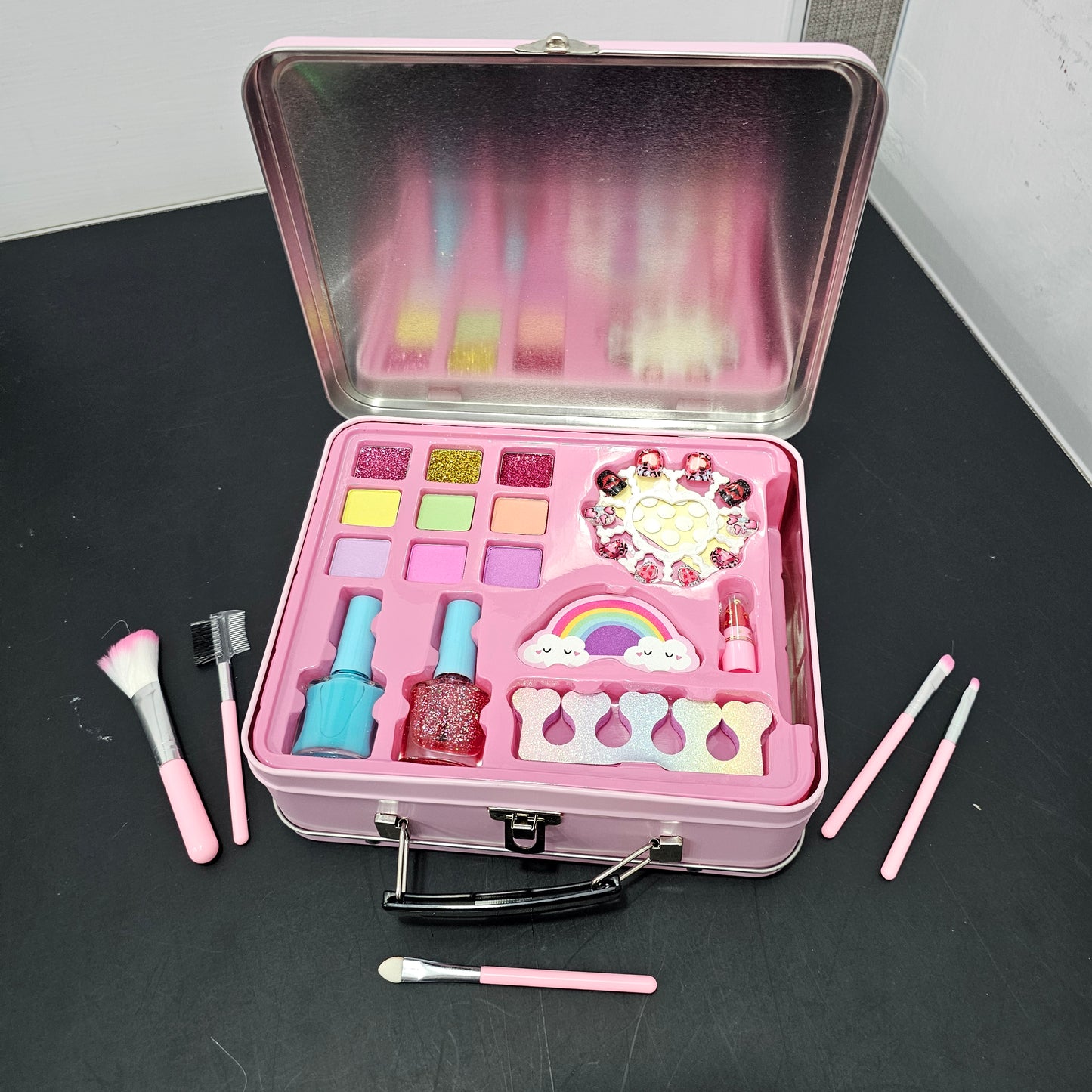 Fashion Makeup Kit with Iron Box – Stylish Beauty Set for Kids - Bacha Toys