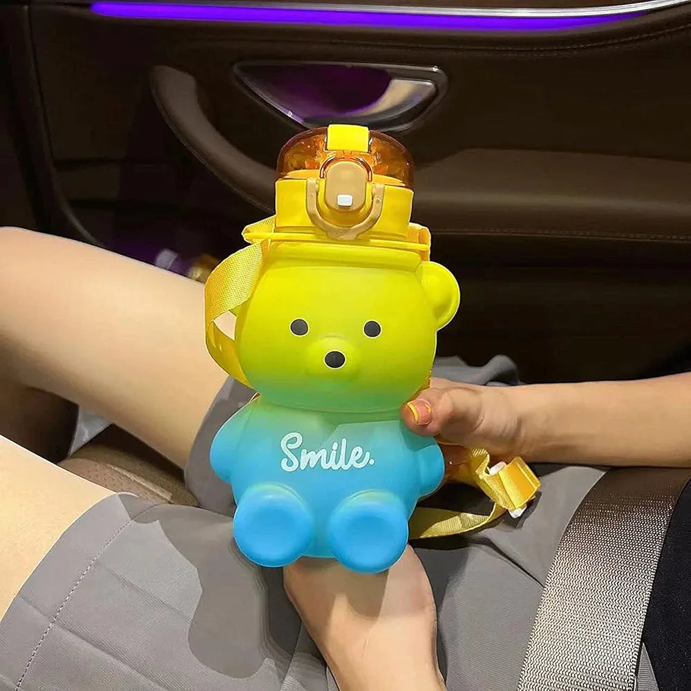 800ml Bear Water Bottle | Cute & Durable Kids Hydration Bottle – Bacha Toys