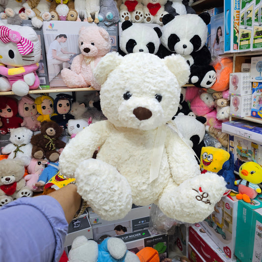 White Fulfy Bear – 45cm Soft Plush Toy | Bacha Toys