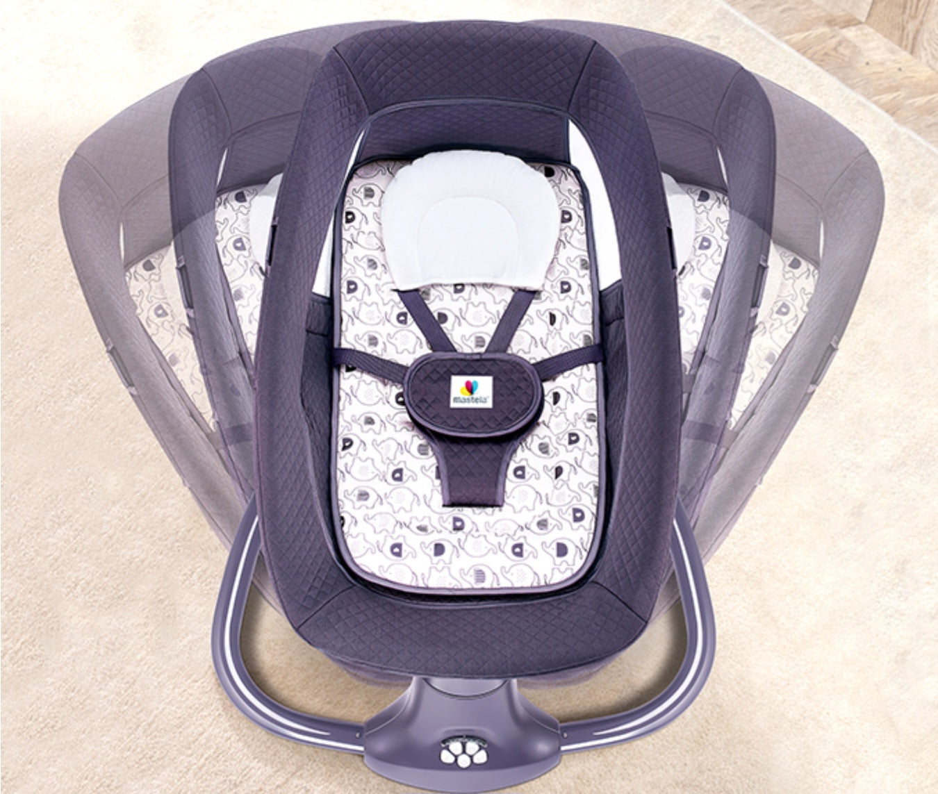 3-in-1 Deluxe Multi-Functional Bassinet – Smart Swing, Cozy Seat & Soothing Cradle | Bacha Toys