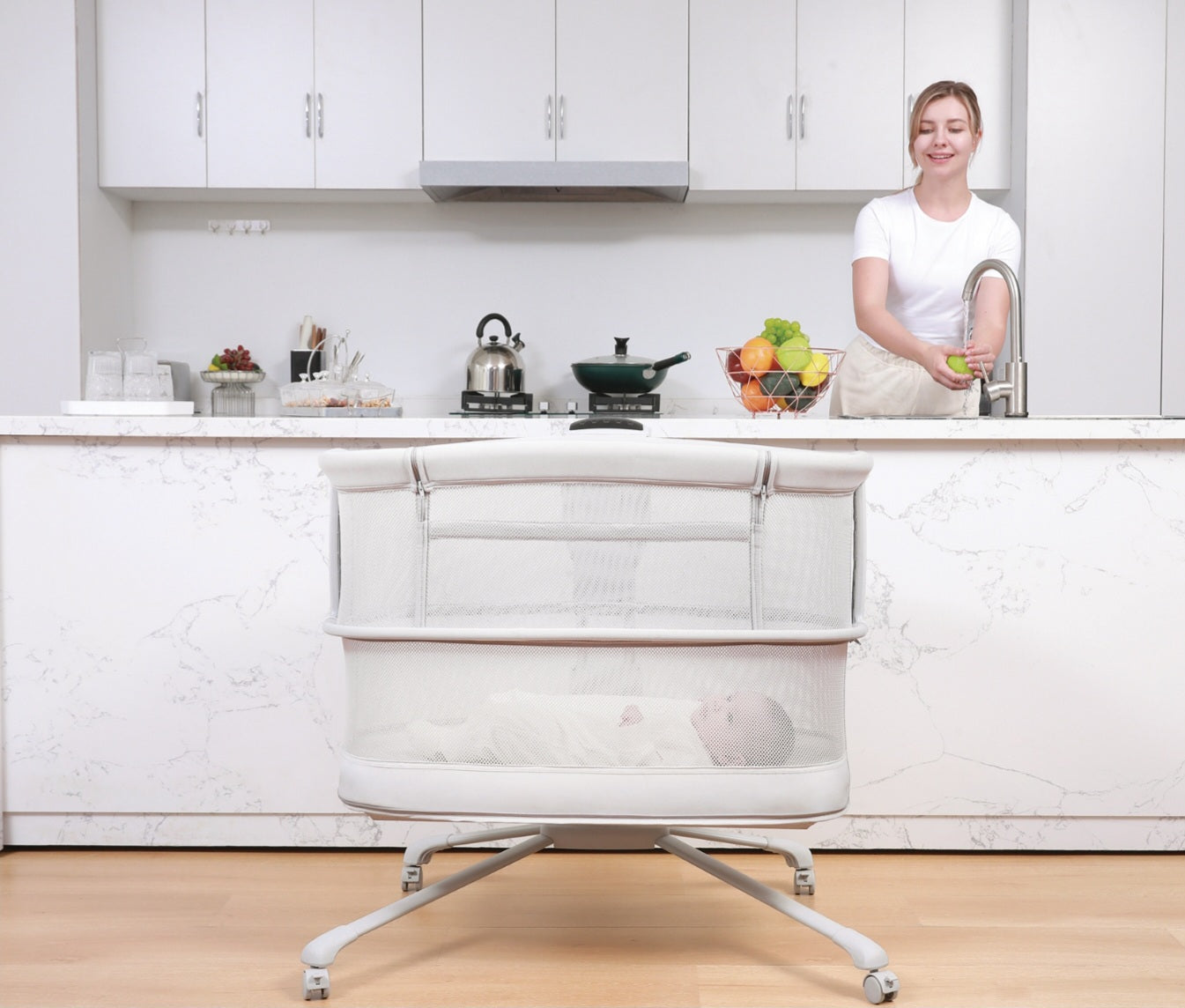 Dream Starlight Bedside Bassinet – 5-in-1 Smart Baby Bed for Sleep, Play & Comfort | Bacha Toys