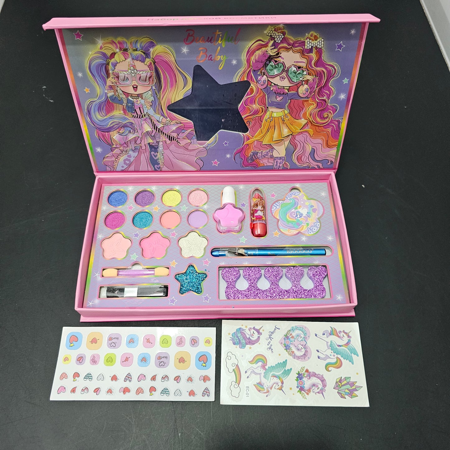 Beautiful Baby 18 in 1 Cosmetic Set β Princess Makeup Fun for Kids - Bacha Toys