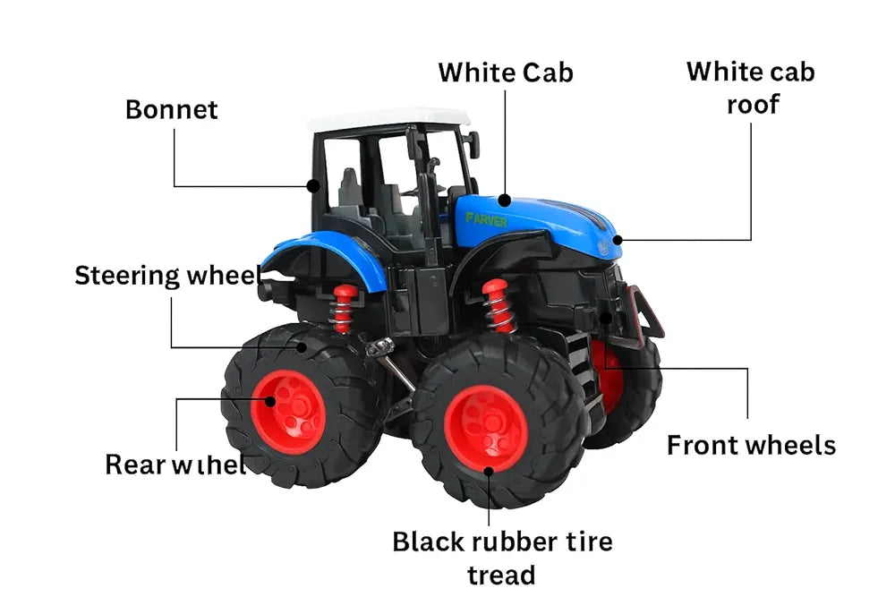 Diecast Tractor Toy for Kids – Realistic Farm Vehicle | Bacha Toys