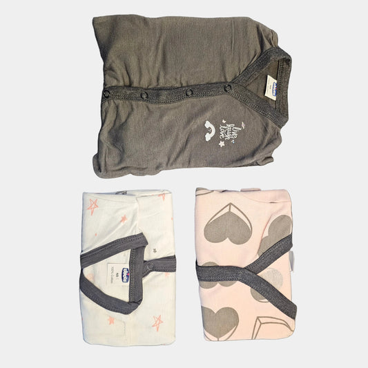 Newborn Baby Romper Set – Pack of 3 Soft Rompers | Bacha Toys