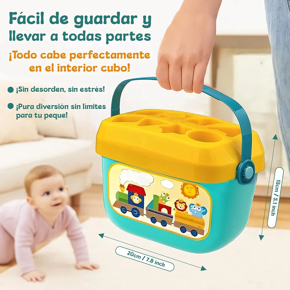 Baby’s First Blocks – 16-Piece Educational Building Set | Bacha Toys