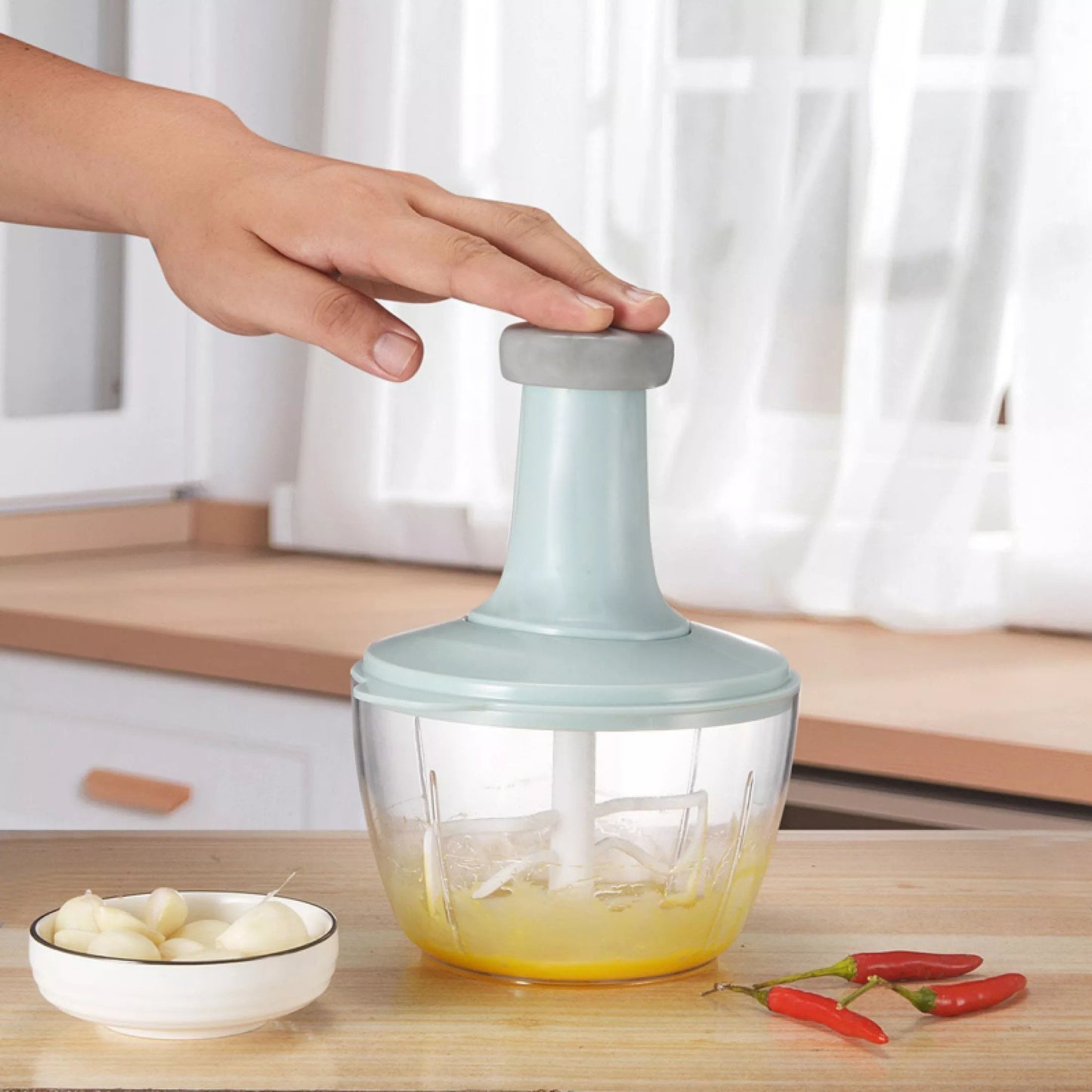 Hand Pat Good Eater – 1.5L Multifunction Manual Food Chopper & Baby Food Maker | Bacha Toys