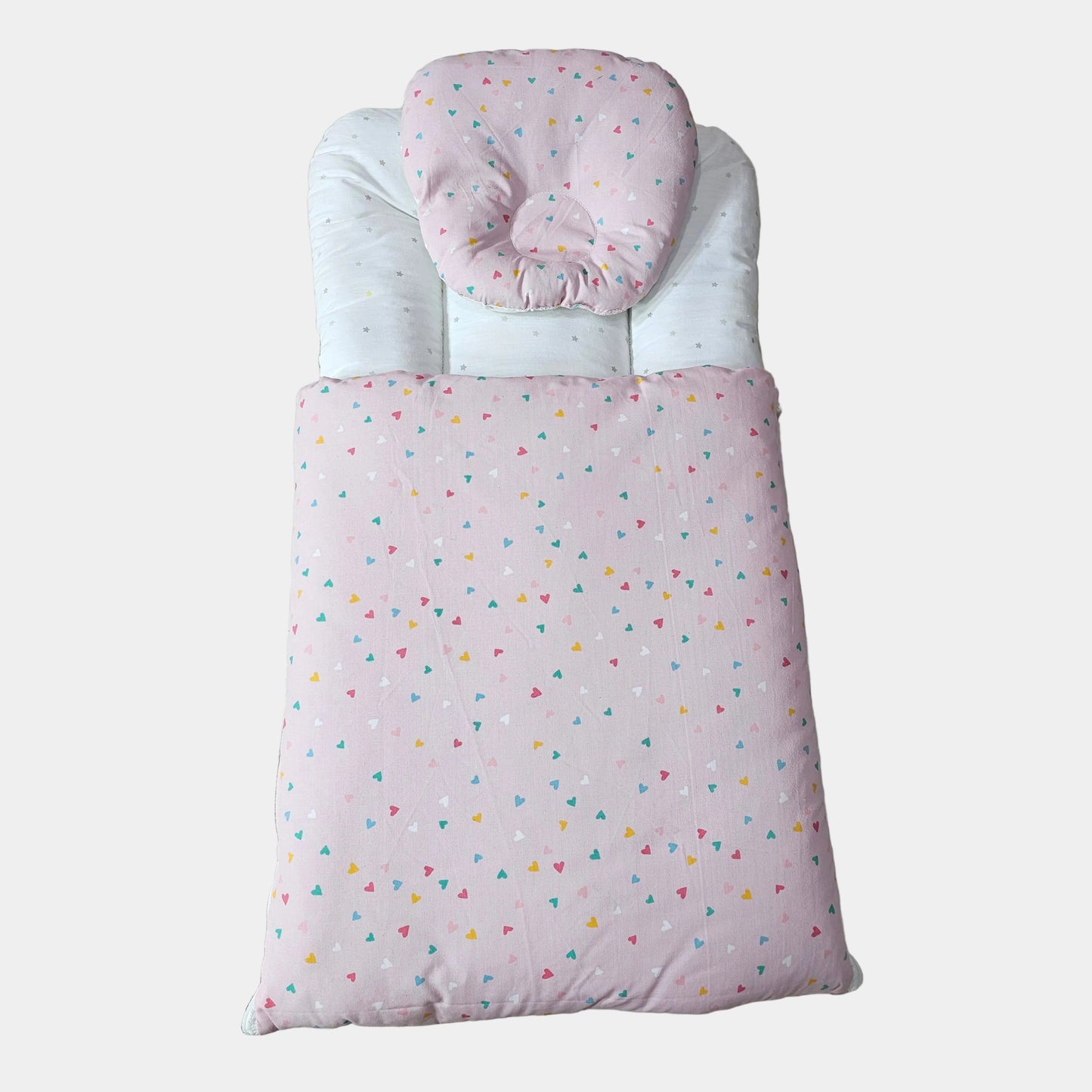 Baby Carry Nest with Head Cushion – Cotton Fabric | Soft & Cozy | Bacha Toys