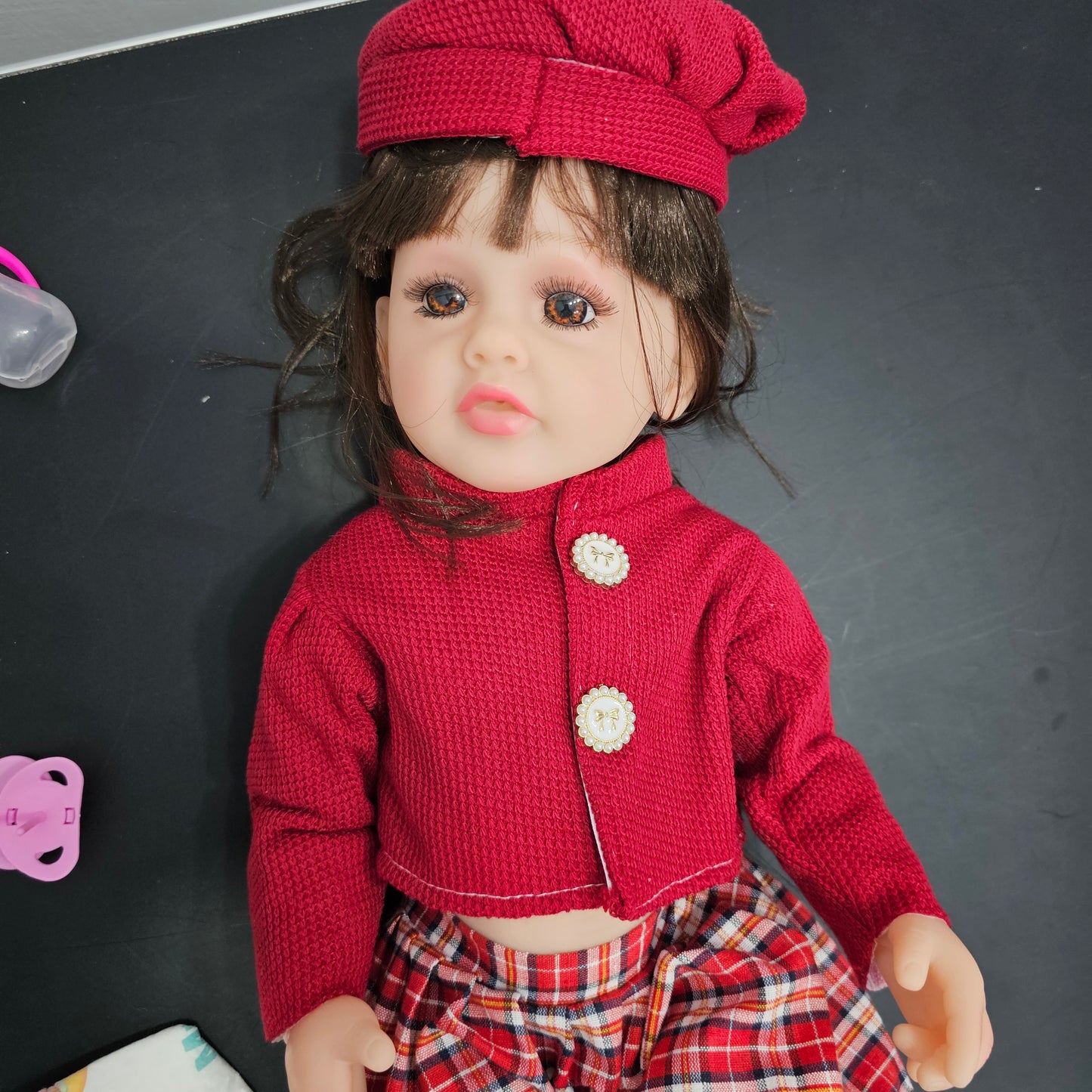 55cm Baby Silicone Doll – Lifelike Real Baby with Accessories | Bacha Toys