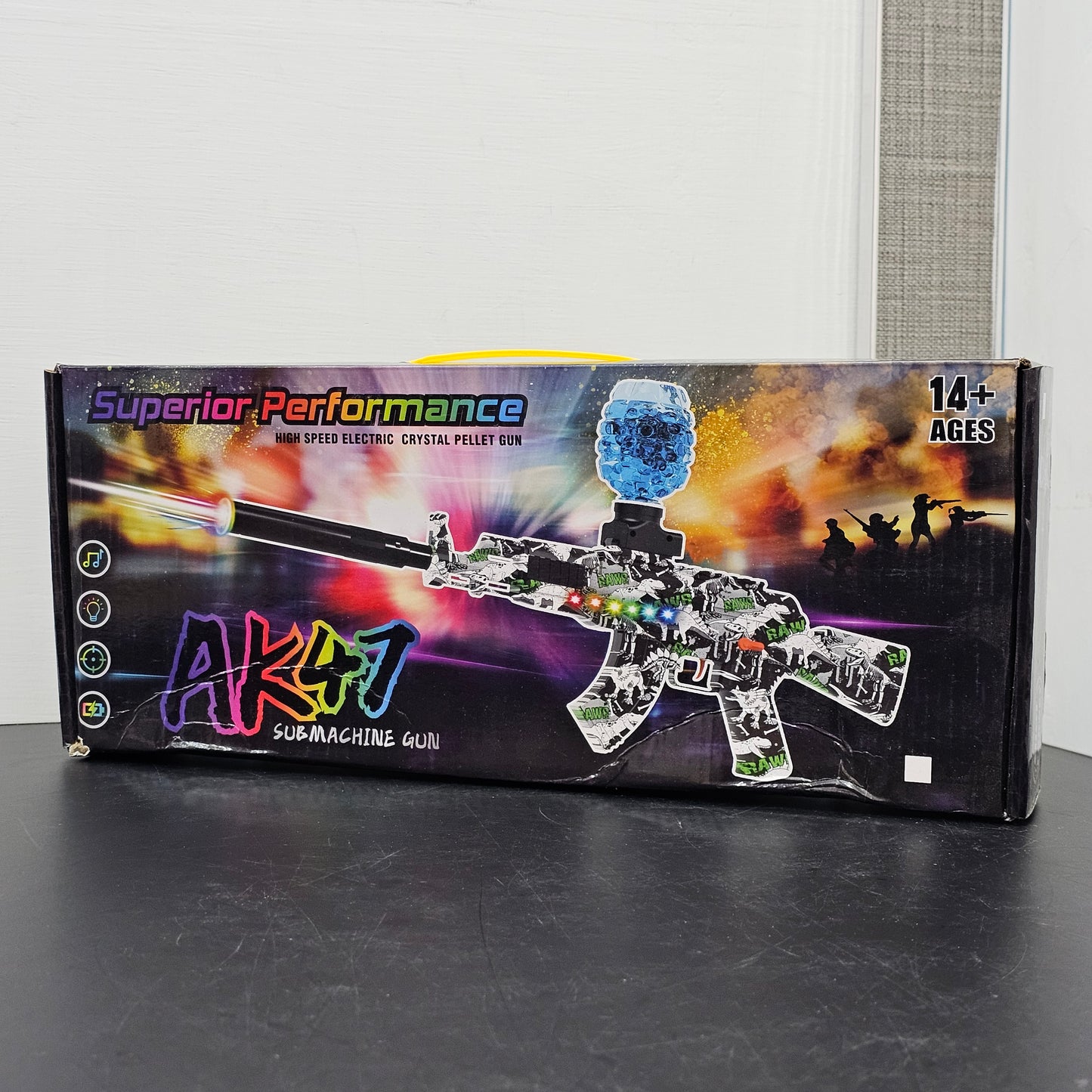 Superior Performance High-Speed Electric Crystal Pellet Gun AK47 Submachine Gun – Bacha Toys