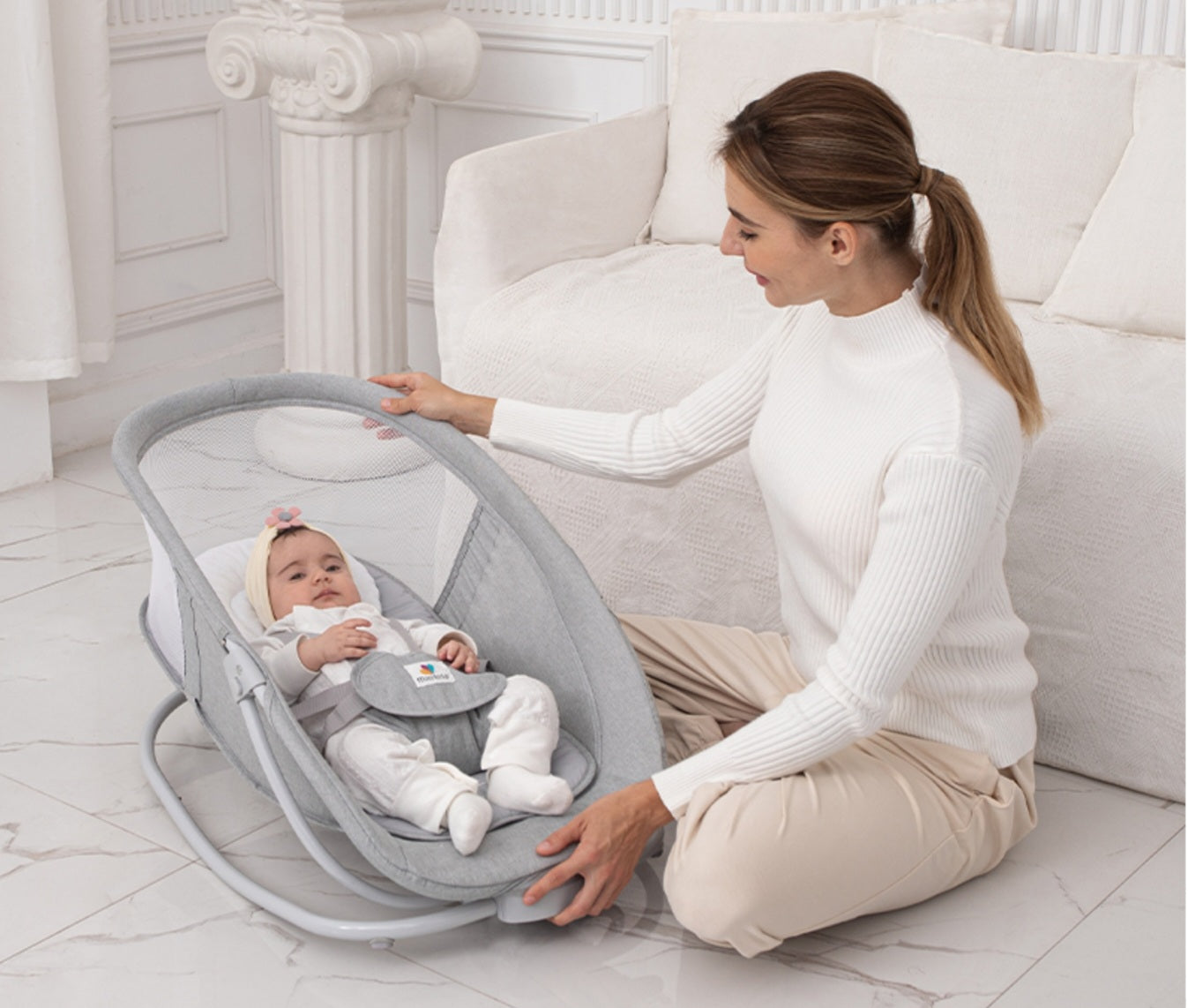 MASTELA 4-in-1 Multi-Functional Fold-Up Bassinet | Bacha Toys