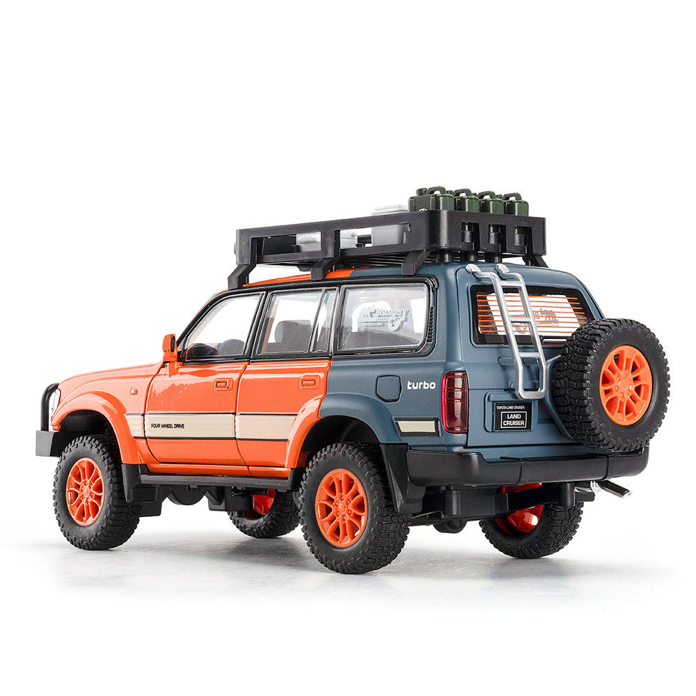 Toyota Land Cruiser 80 Die-Cast Model Car – 1:24 Scale with Sound, Light & Pull-Back Action | Bacha Toys
