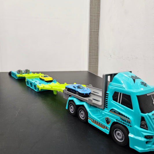 Track Truck with 2 Cars – Racing Transporter Playset | Bacha Toys