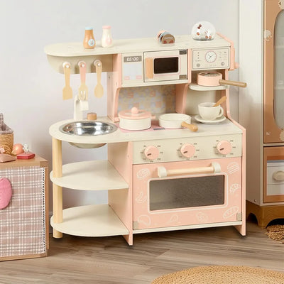 Wooden Kitchen Toy – For Ages 36+ Months | Educational & Fun Playset - Bacha Toys