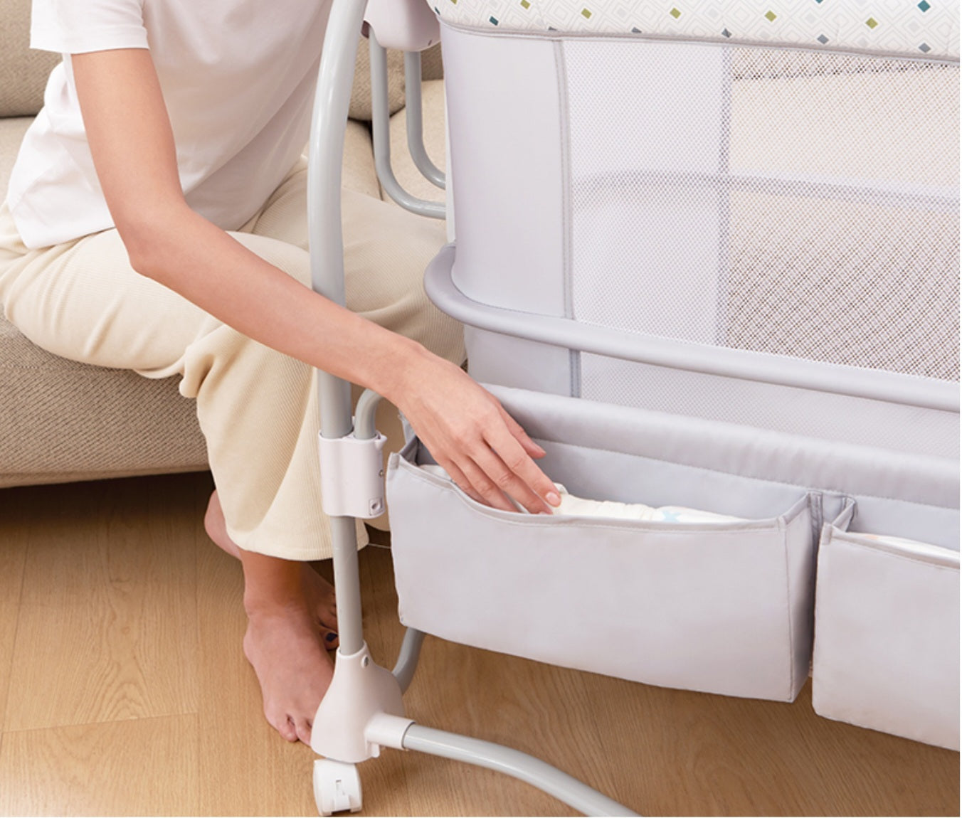 Deluxe 3-in-1 Bassinet – Smart, Safe & Comfortable Baby Cradle | Bacha Toys