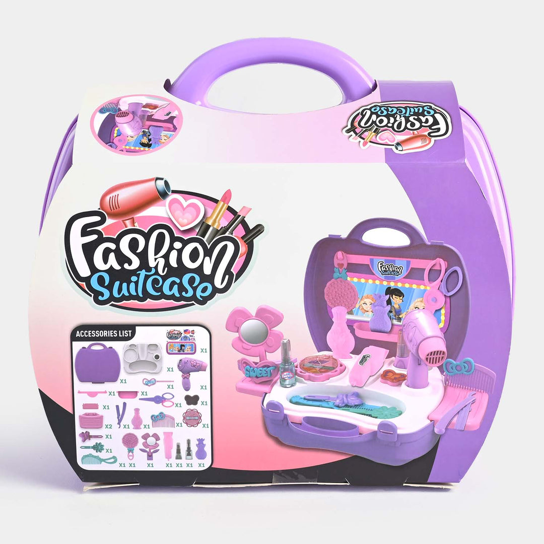 Fashion Suitcase Makeup Box for Girls | Beauty Play Set with Accessories - Bacha Toys
