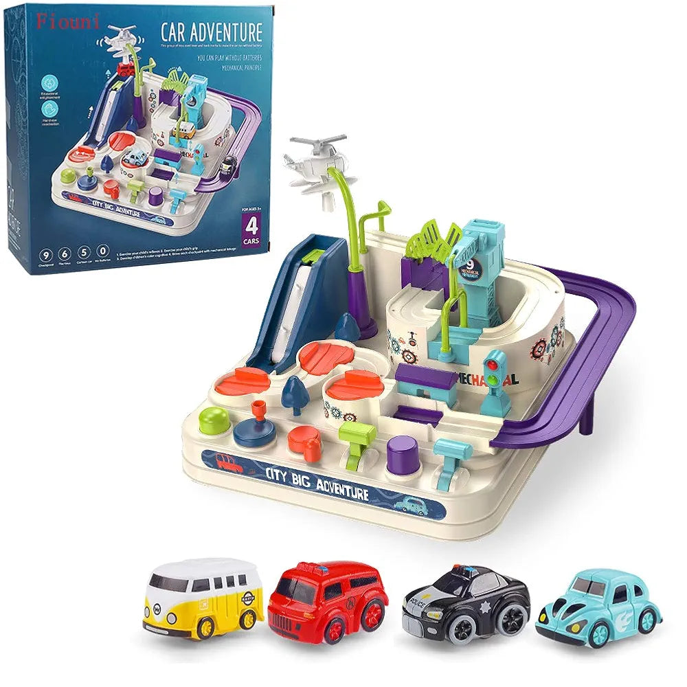 Car Adventure Track Set – Battery-Free Educational Fun - Bacha Toys