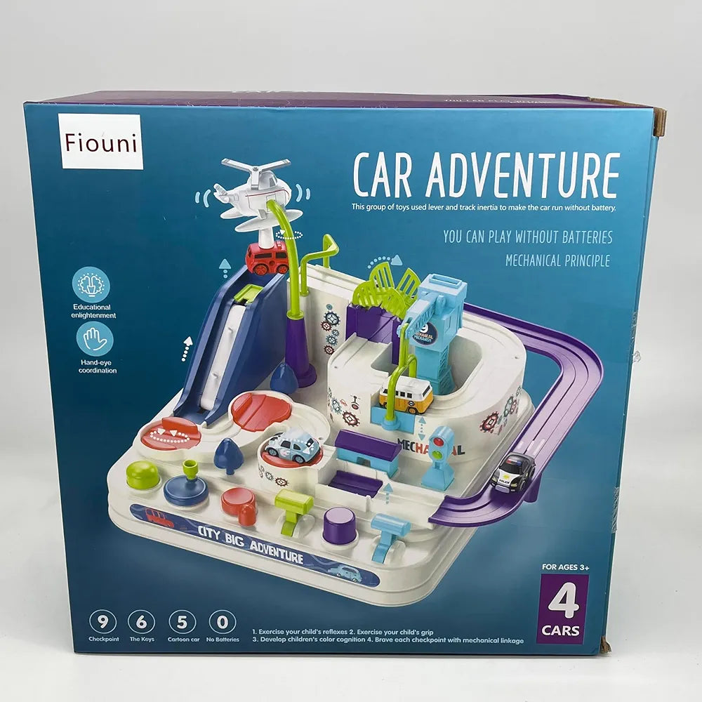 Car Adventure Track Set – Battery-Free Educational Fun - Bacha Toys
