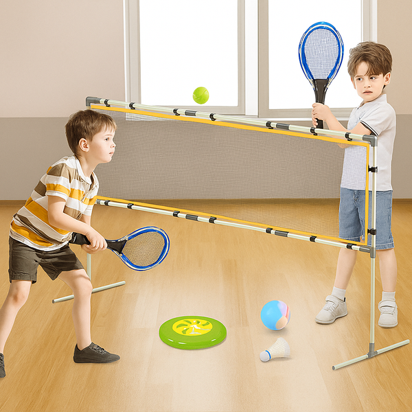 4 in 1 Sports Set – Badminton, Tennis, Frisbee & Volleyball Game Kit | Bacha Toys