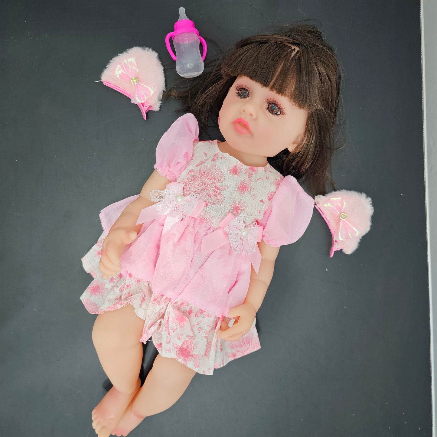 55cm Baby Silicone Doll – Lifelike Real Baby with Accessories | Bacha Toys