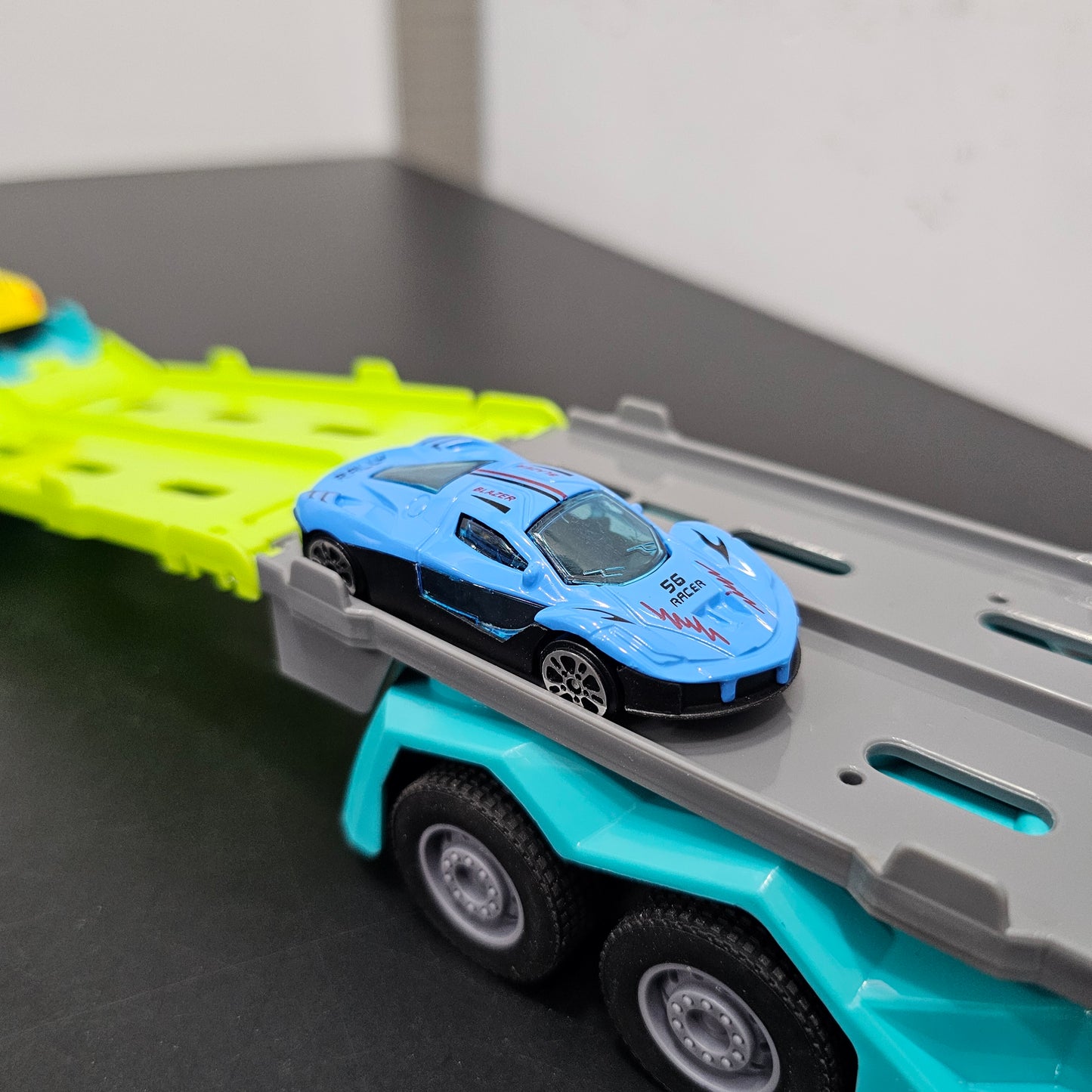 Track Truck with 2 Cars – Racing Transporter Playset | Bacha Toys
