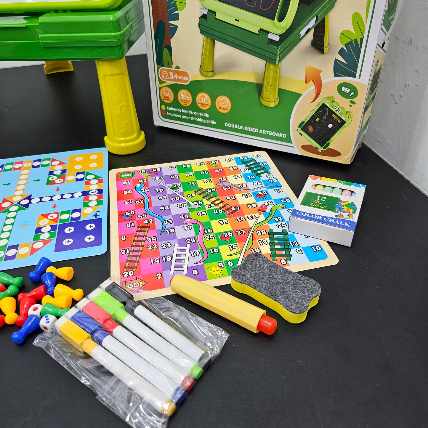 5-in-1 Drawing Board for Kids – Chalk, Markers & Magic Erase | Bacha Toys