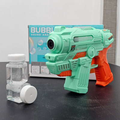 Sound & Light Bubble Gun – Battery Operated with Bubble Liquid Packs | Bacha Toys