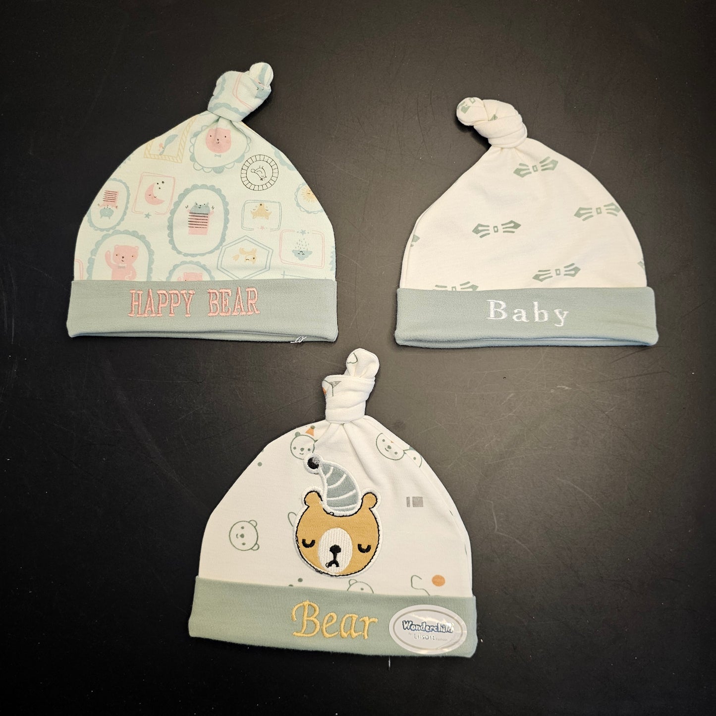 Pack of 3 Baby Caps – Soft Blended Stuff | Bacha Toys